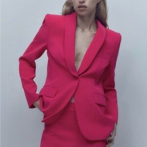 Zara Bold Pink Blazer